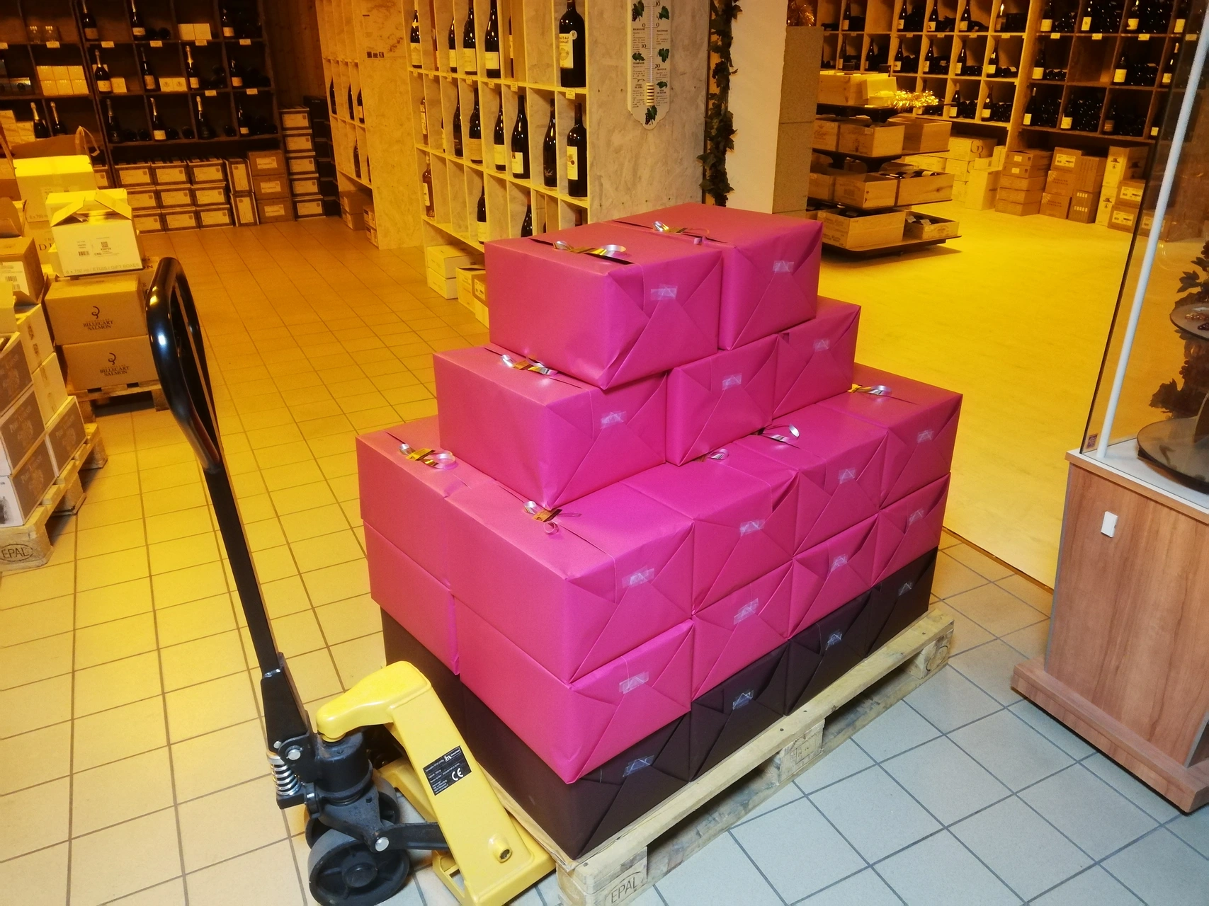 Palette avec colis